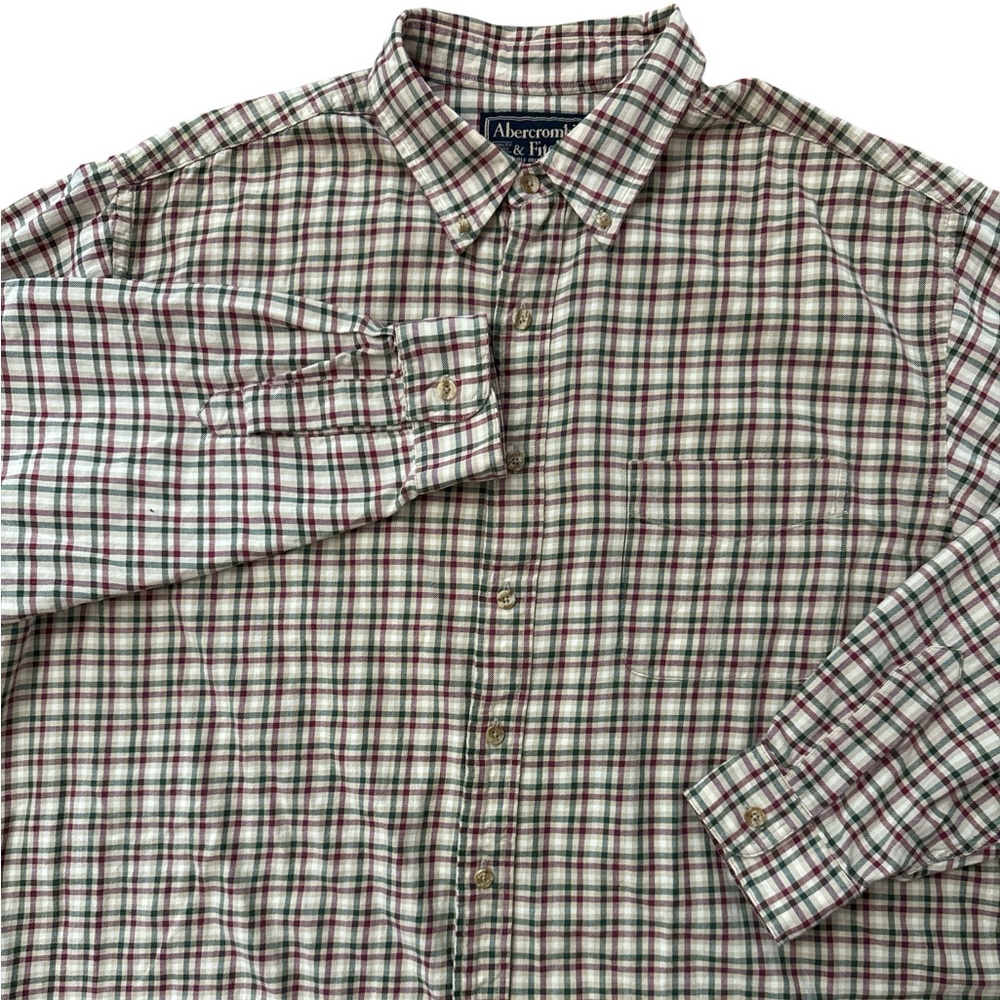 Vintage Abercrombie & Fitch Men’s XL Flannel Wool Blend‎ Button Down Multicolor